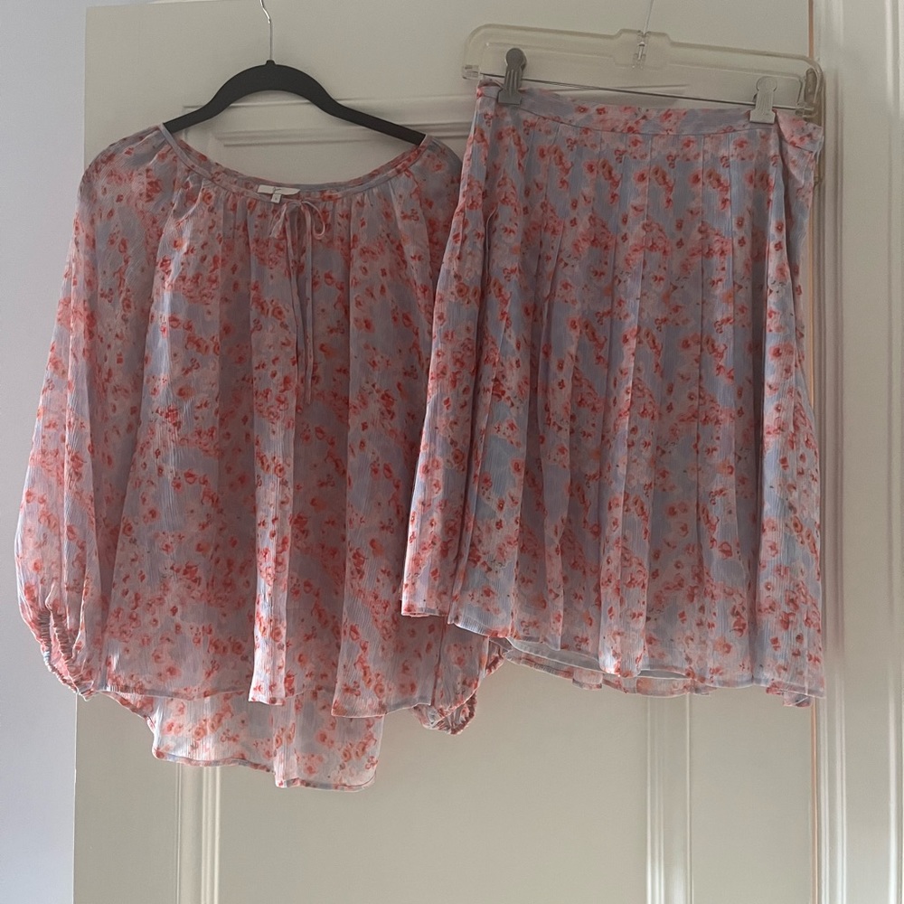 Joie cherry blossom set (Skirt and Blouse)